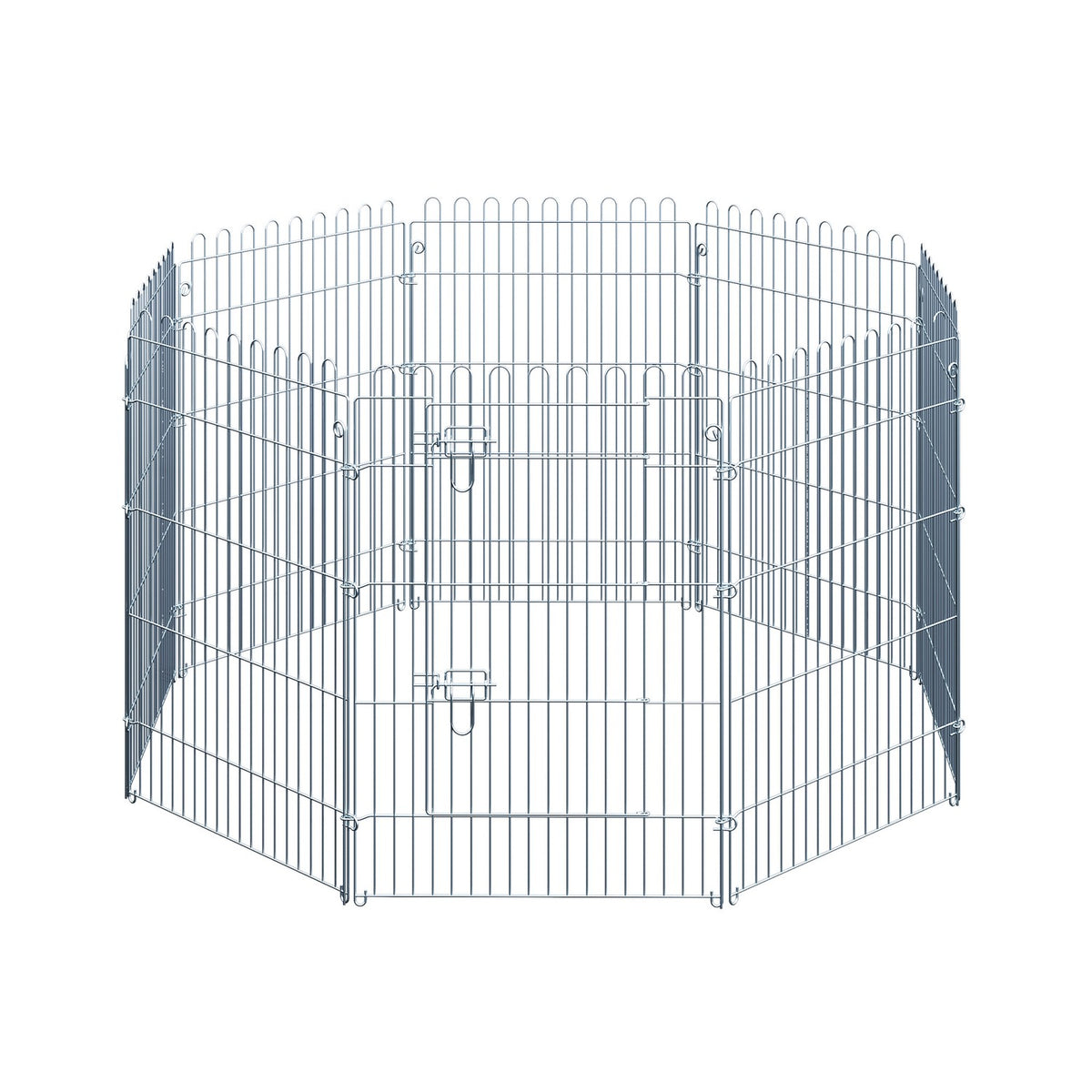Outdoor Enclosure For Puppies, 8-Part Puppy Run & Playpen, 63X91 Cm, Safe & Stable
