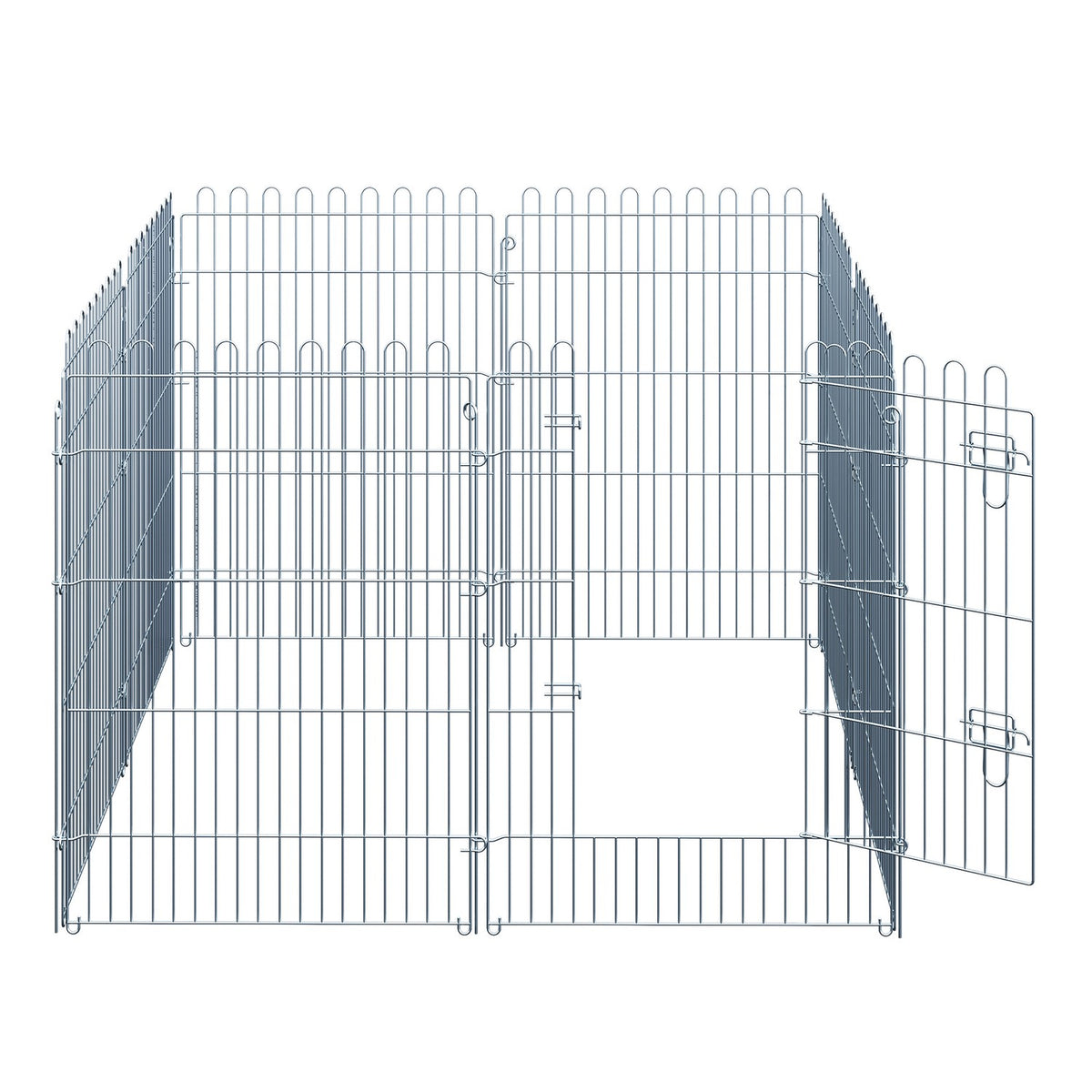 Outdoor Enclosure For Puppies, 8-Part Puppy Run & Playpen, 63X91 Cm, Safe & Stable