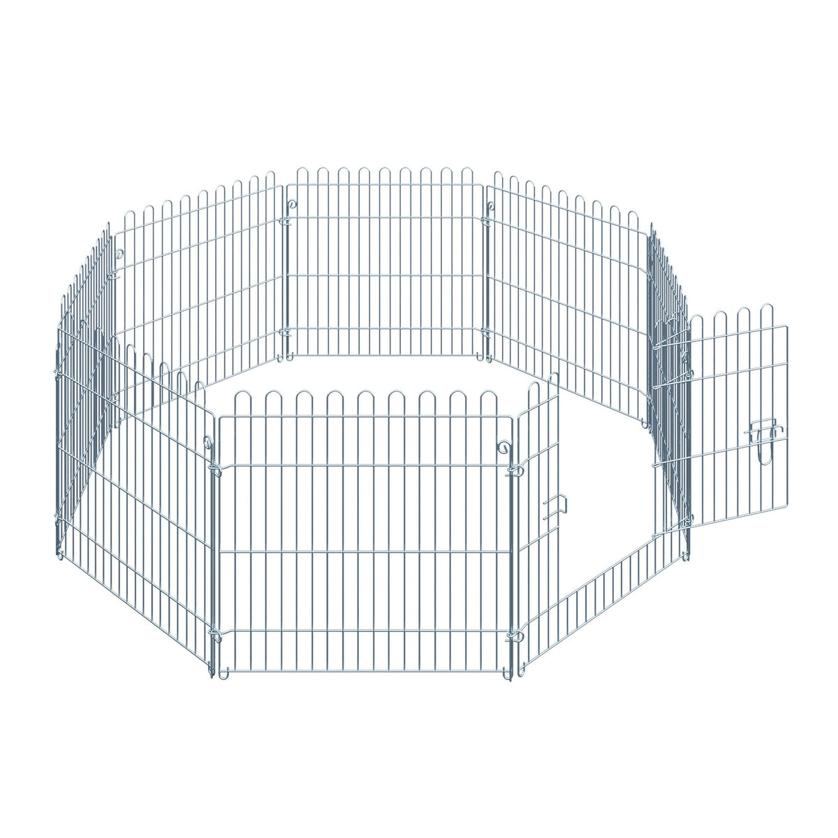 Outdoor Enclosure Puppy Run, Puppy Fence, Playpen, 8 Pieces, W63Xh60 Cm, For Animals