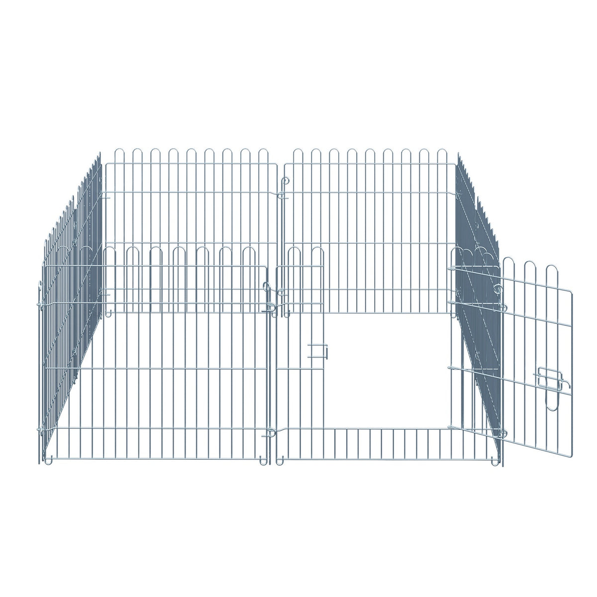 Outdoor Enclosure Puppy Run, Puppy Fence, Playpen, 8 Pieces, W63Xh60 Cm, For Animals