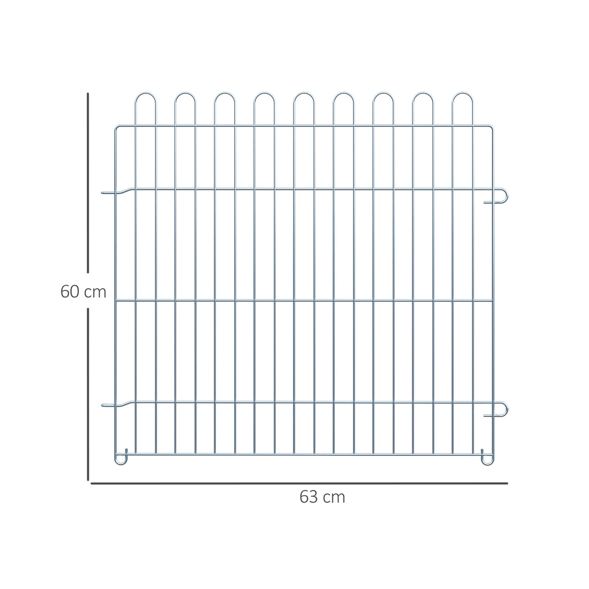 Outdoor Enclosure Puppy Run, Puppy Fence, Playpen, 8 Pieces, W63Xh60 Cm, For Animals