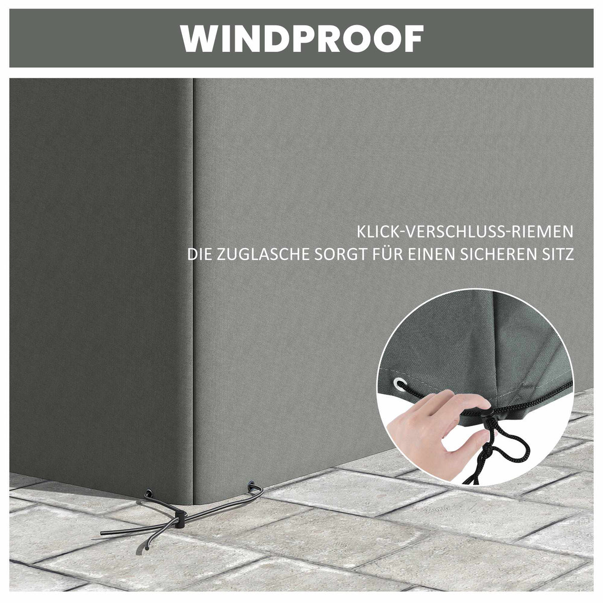 Outdoor Furniture Cover, Waterproof Oxford Fabric, 275x205x90 cm