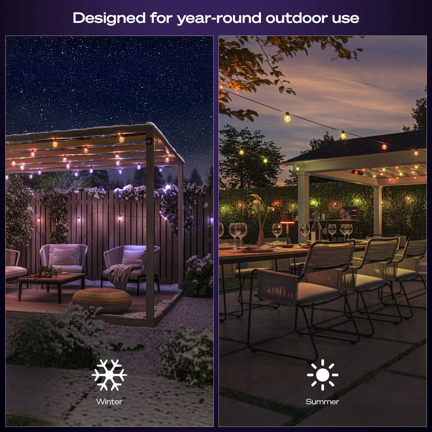 Outdoor LED Globe String Lights 7m, 10 Bulbs