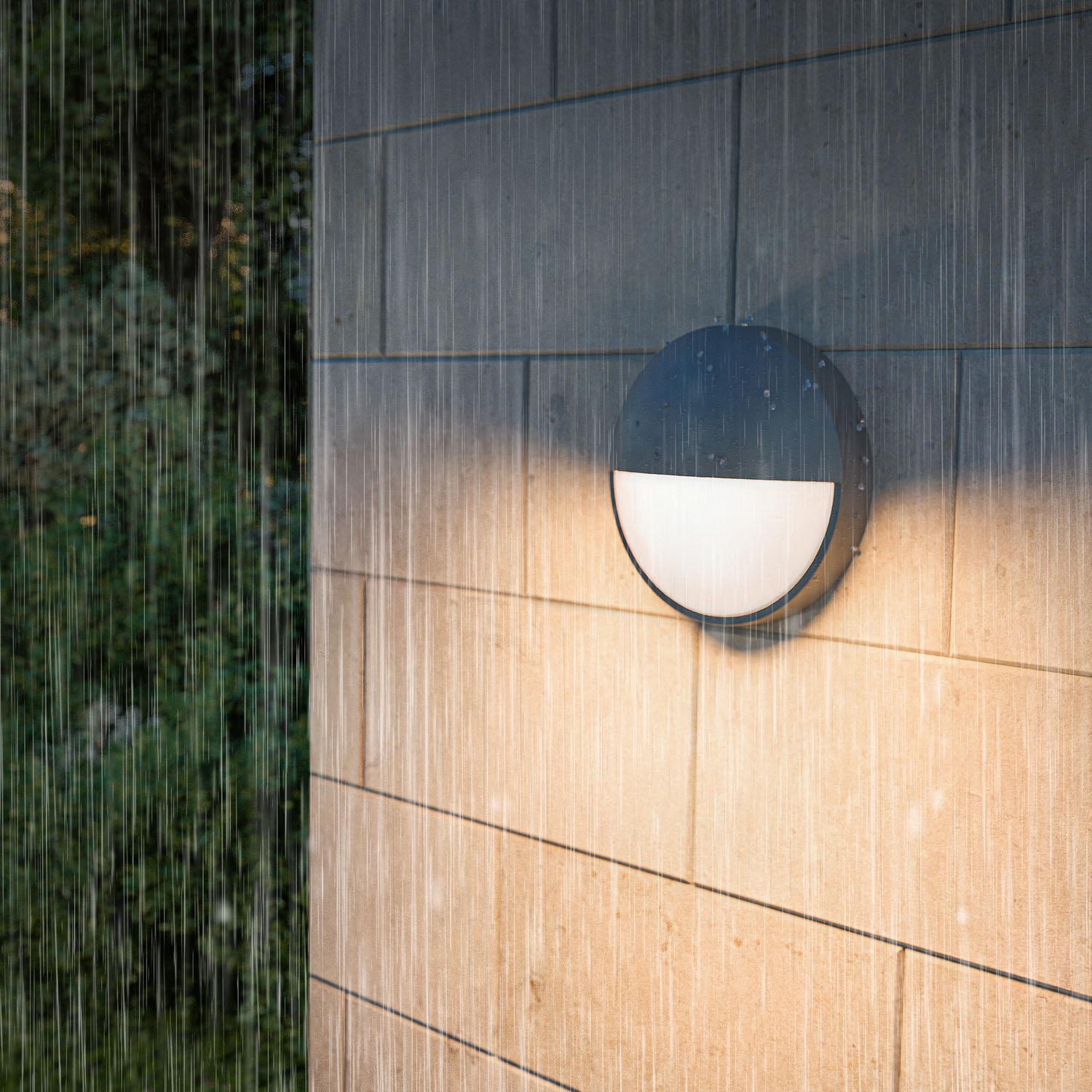 Outdoor LED Wall Light, 800lm, Warm White, Antracit