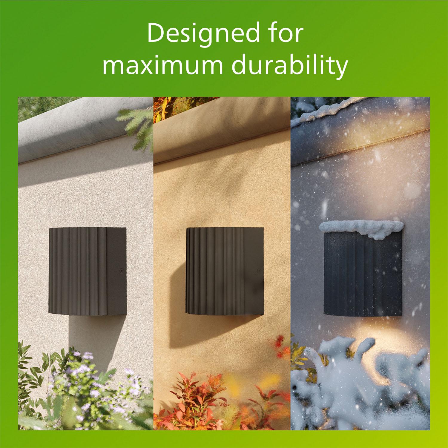 Outdoor LED Wall Light, Dual Beam, Antracit, 800lm