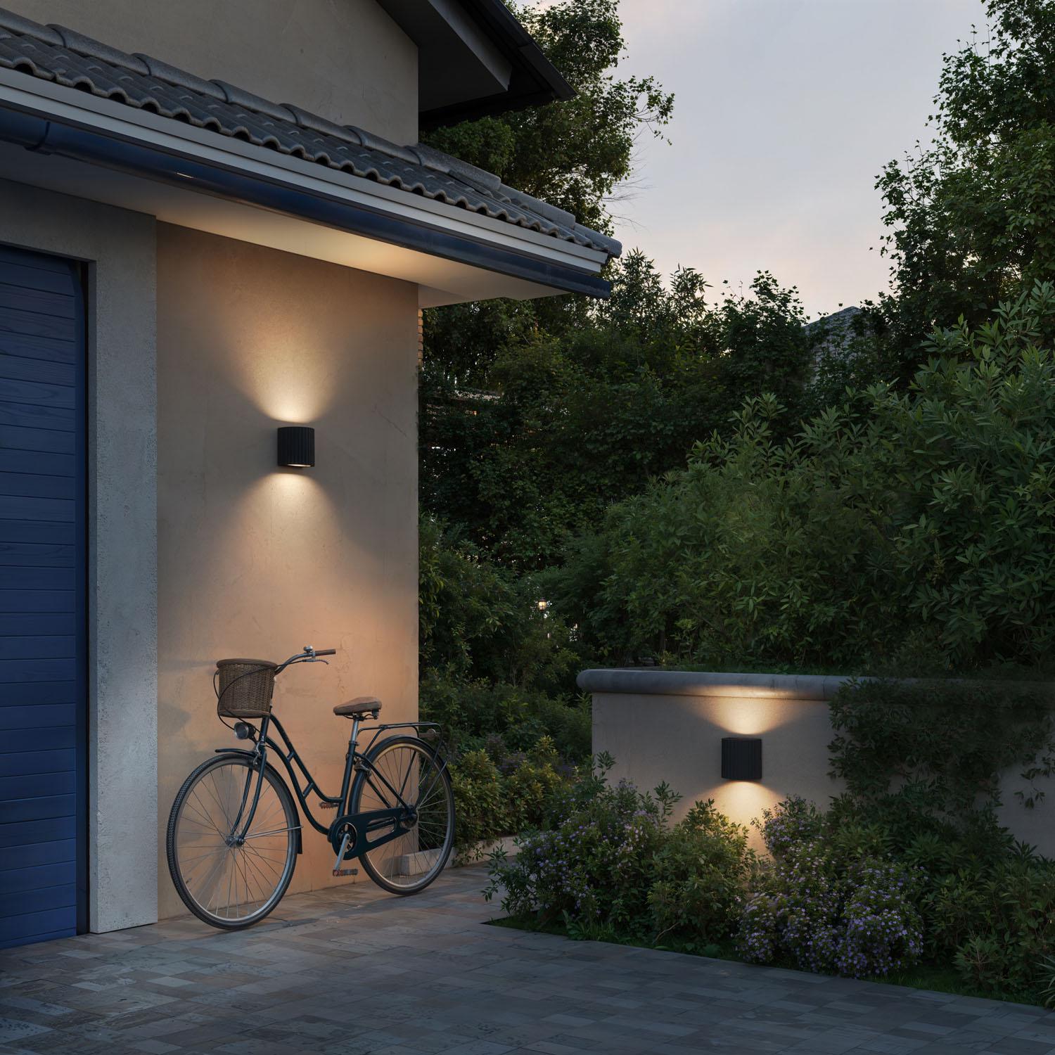 Outdoor LED Wall Light, Dual Beam, Antracit, 800lm