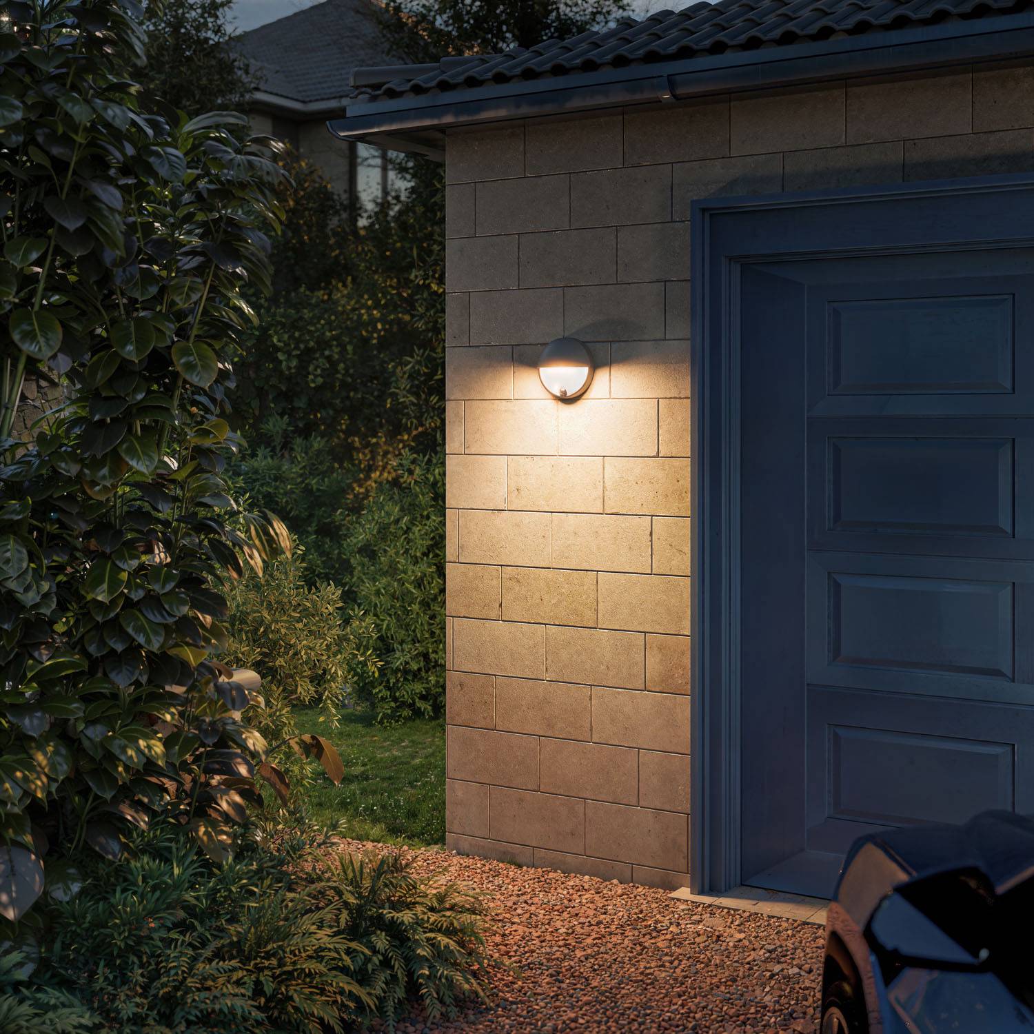 Outdoor LED Wall Light, Motion Sensor, Antracit