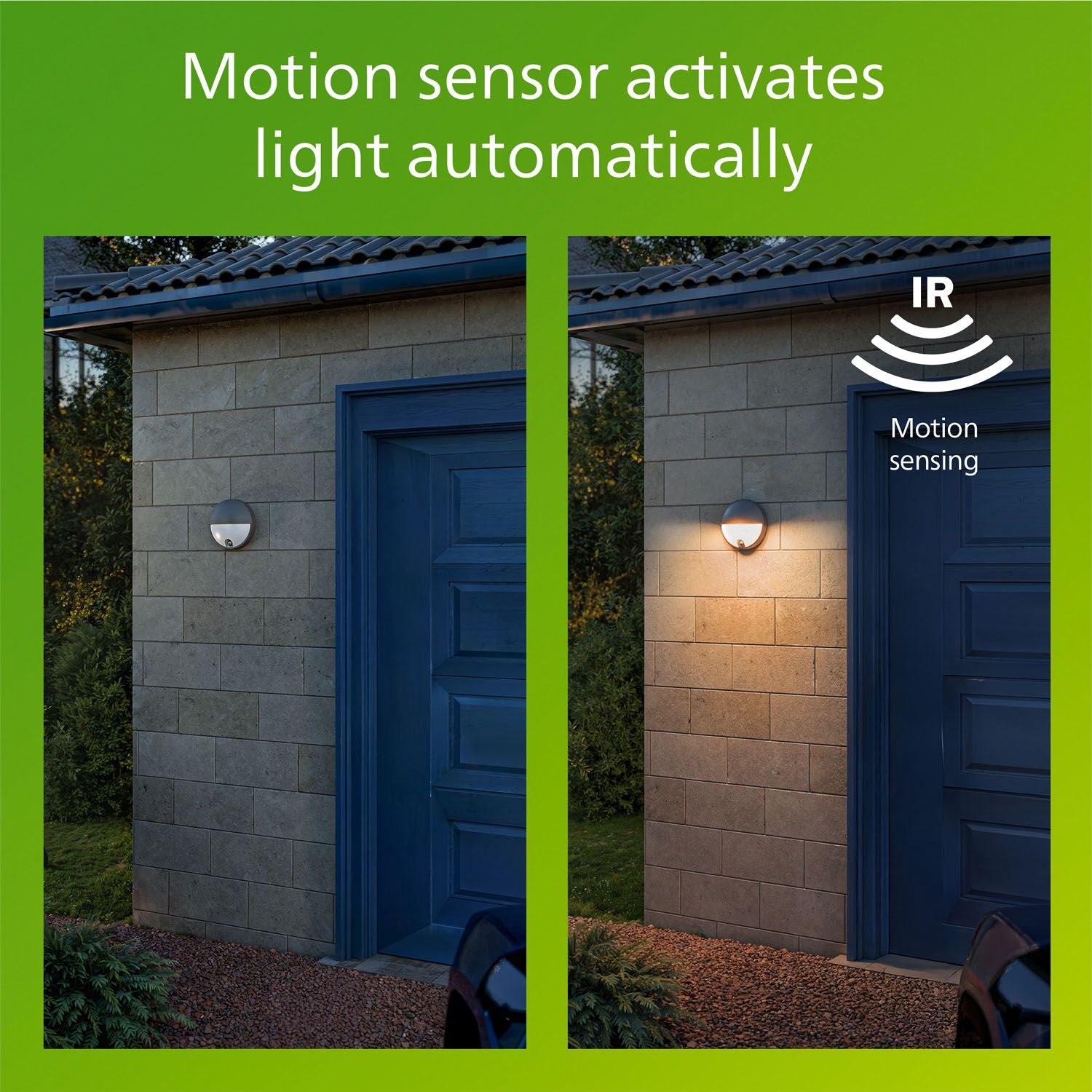 Outdoor LED Wall Light, Motion Sensor, Antracit