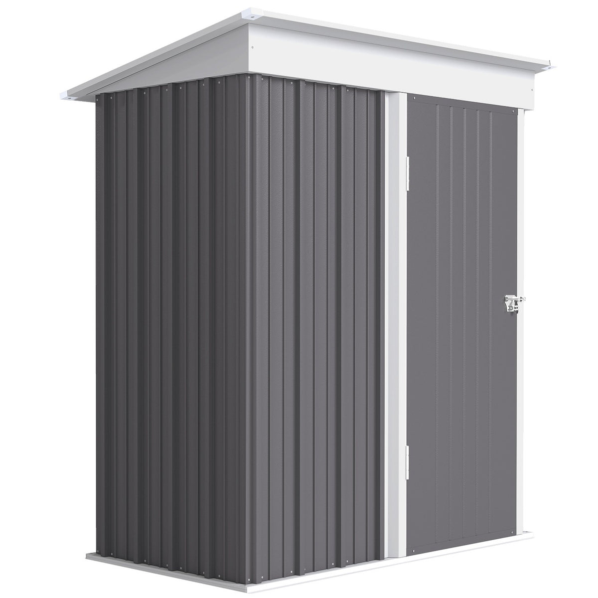 Outdoor Metal Garden Shed, Adjustable Shelves, Lockable Door