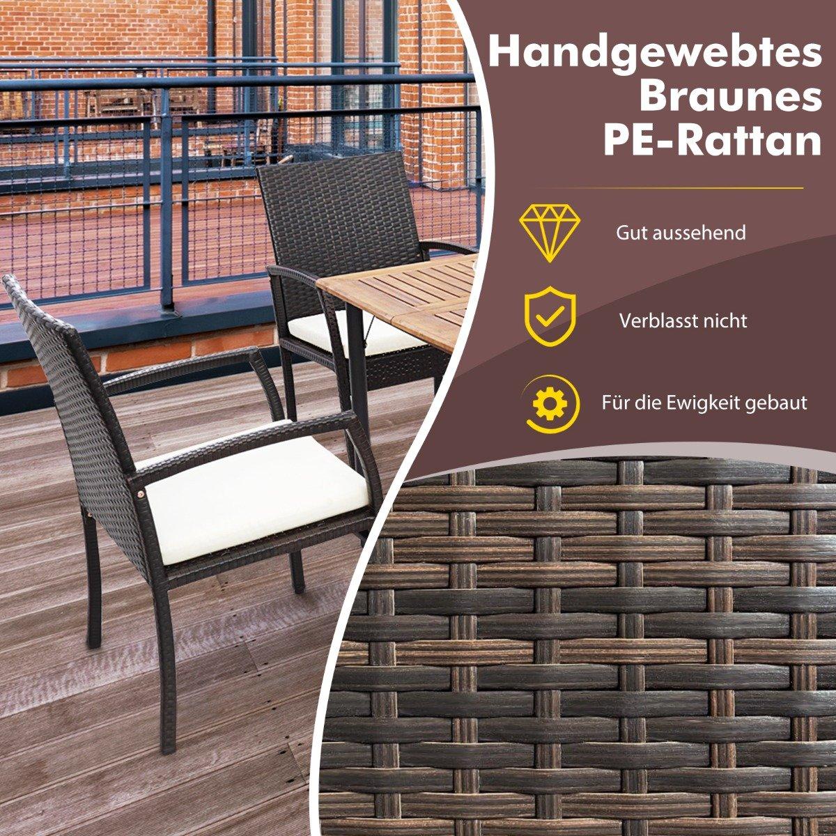 Outdoor PE rattan chairs with soft zipper cushions rattan chair for garden