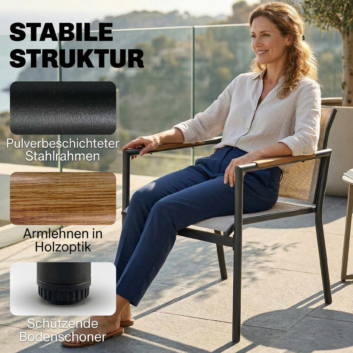Outdoor Patio Furniture Set for 4 with Sofa, Chairs, Table