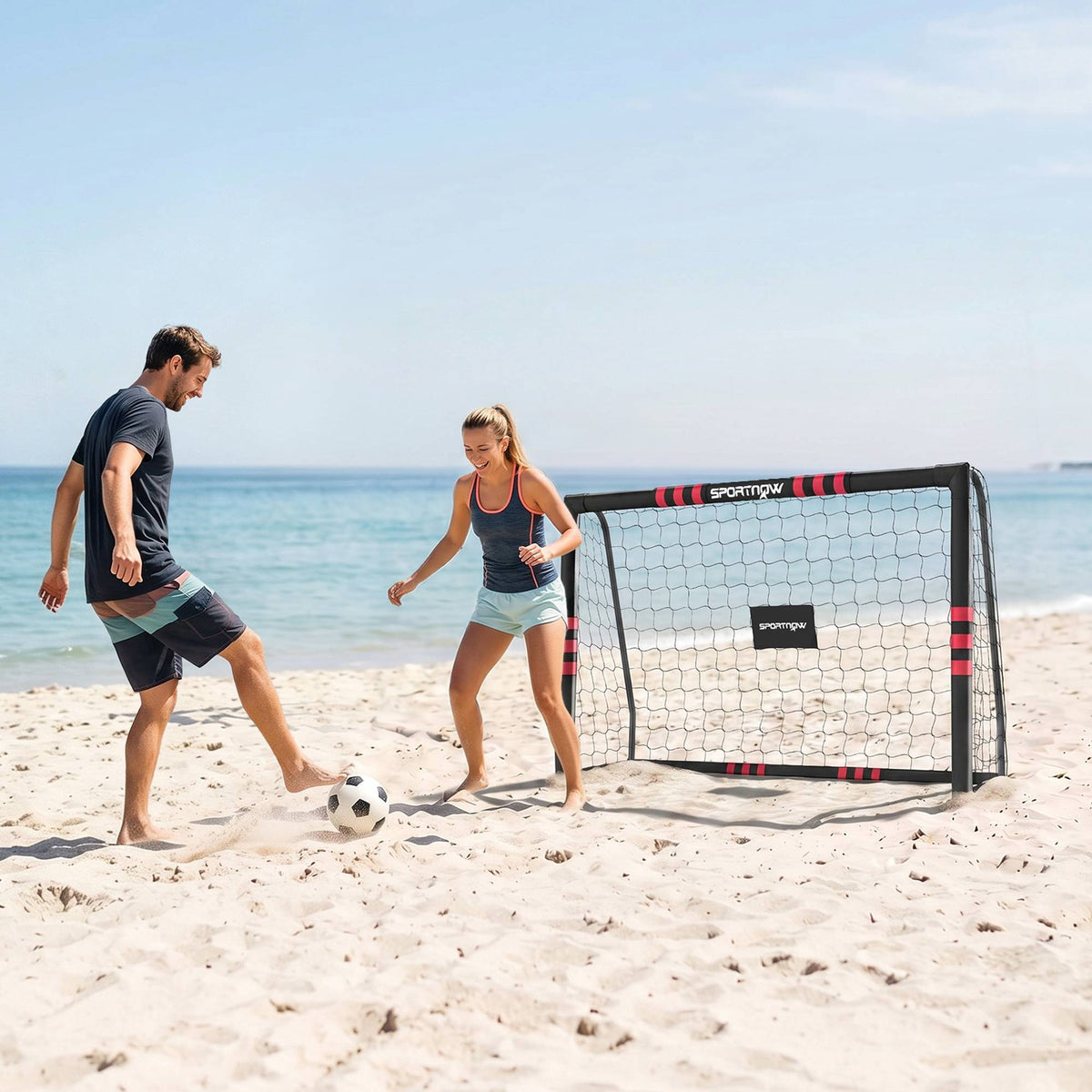 Outdoor Soccer Goal with Net, Foam Padding – 180x120 cm