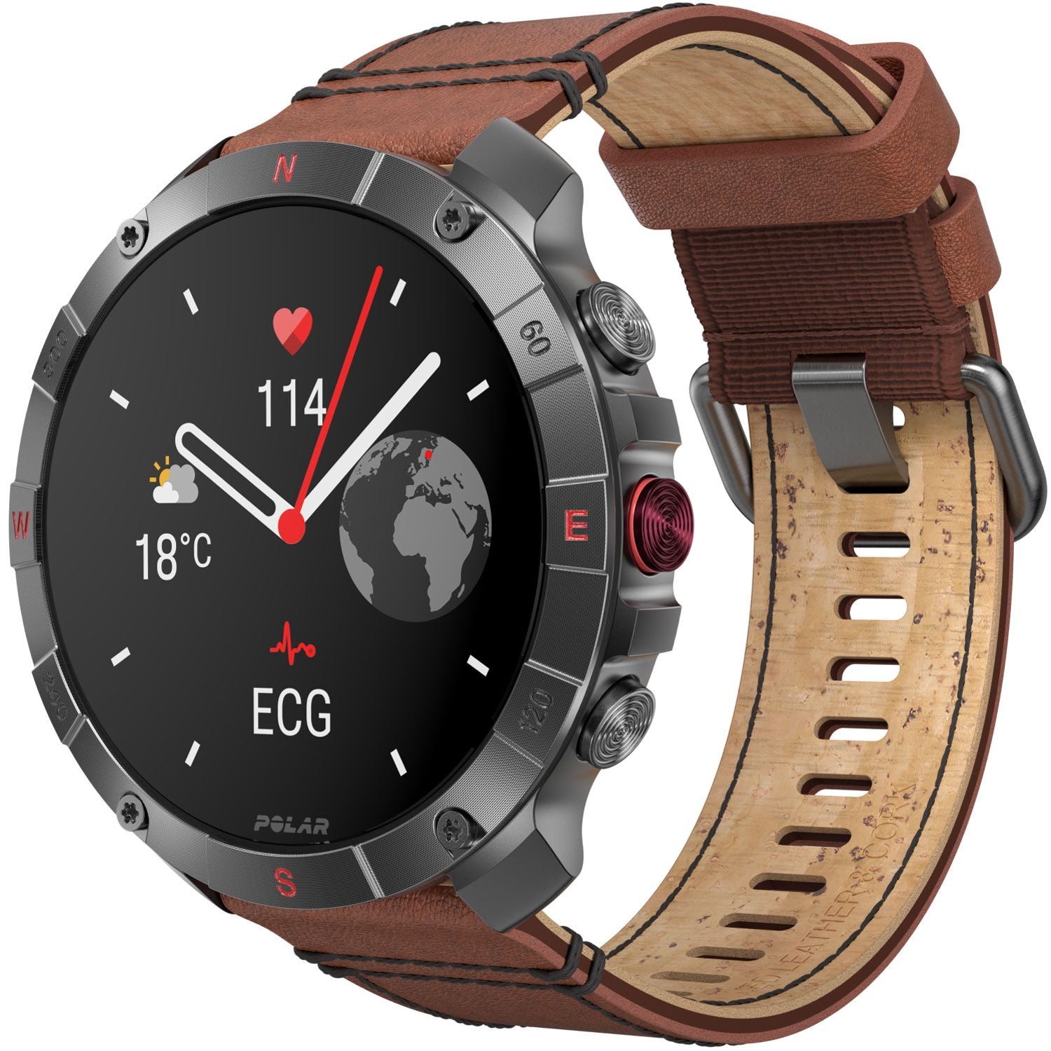Outdoor Sports Watch, Titanium, AMOLED Sapphire Display
