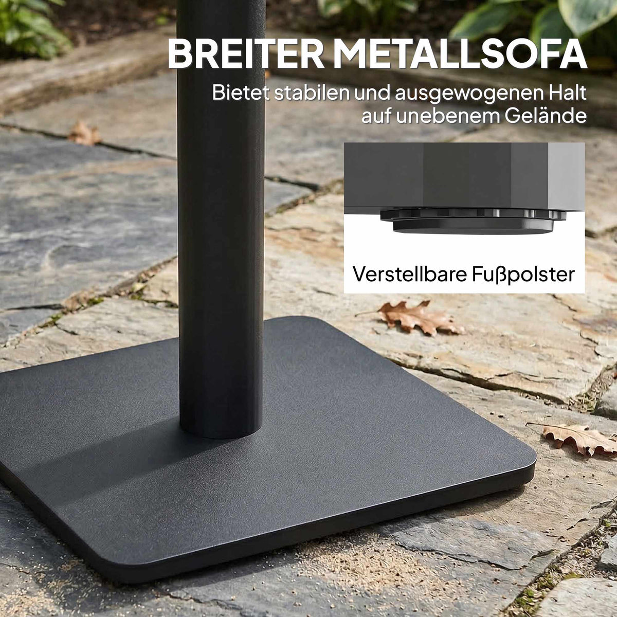Outdoor Square Table, 70x70 cm, Weatherproof Wood-Look