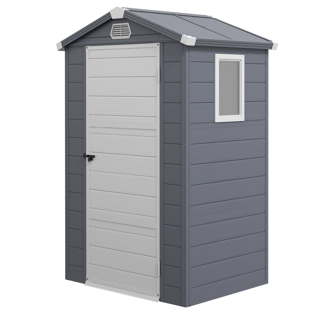 Outdoor Storage Shed, 1.1m², Polypropylene, Lockable Door