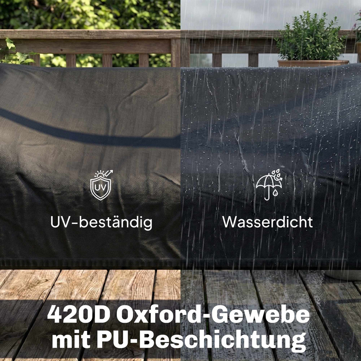 Outdoor Swing Cover, Waterproof Oxford Fabric, Black