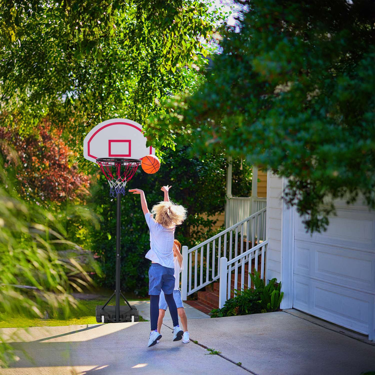 Outdoor basketball stand