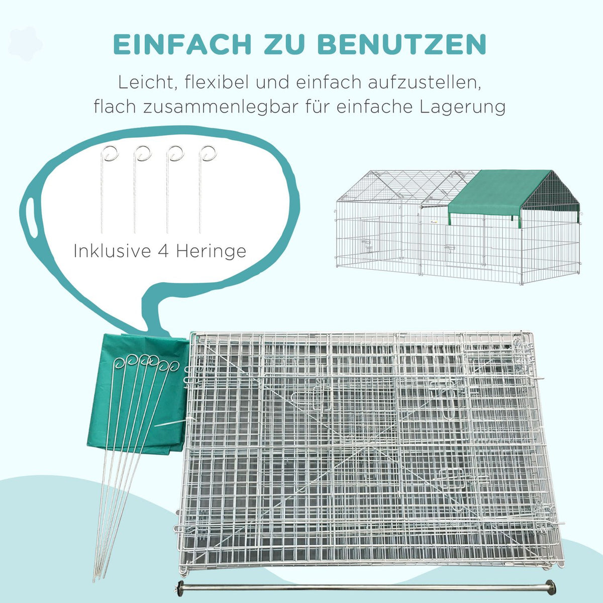 Outdoor enclosure, small animal enclosure, guinea pig enclosure, playpen with cover, outdoor enclosure, small animal enclosure for small animals, steel