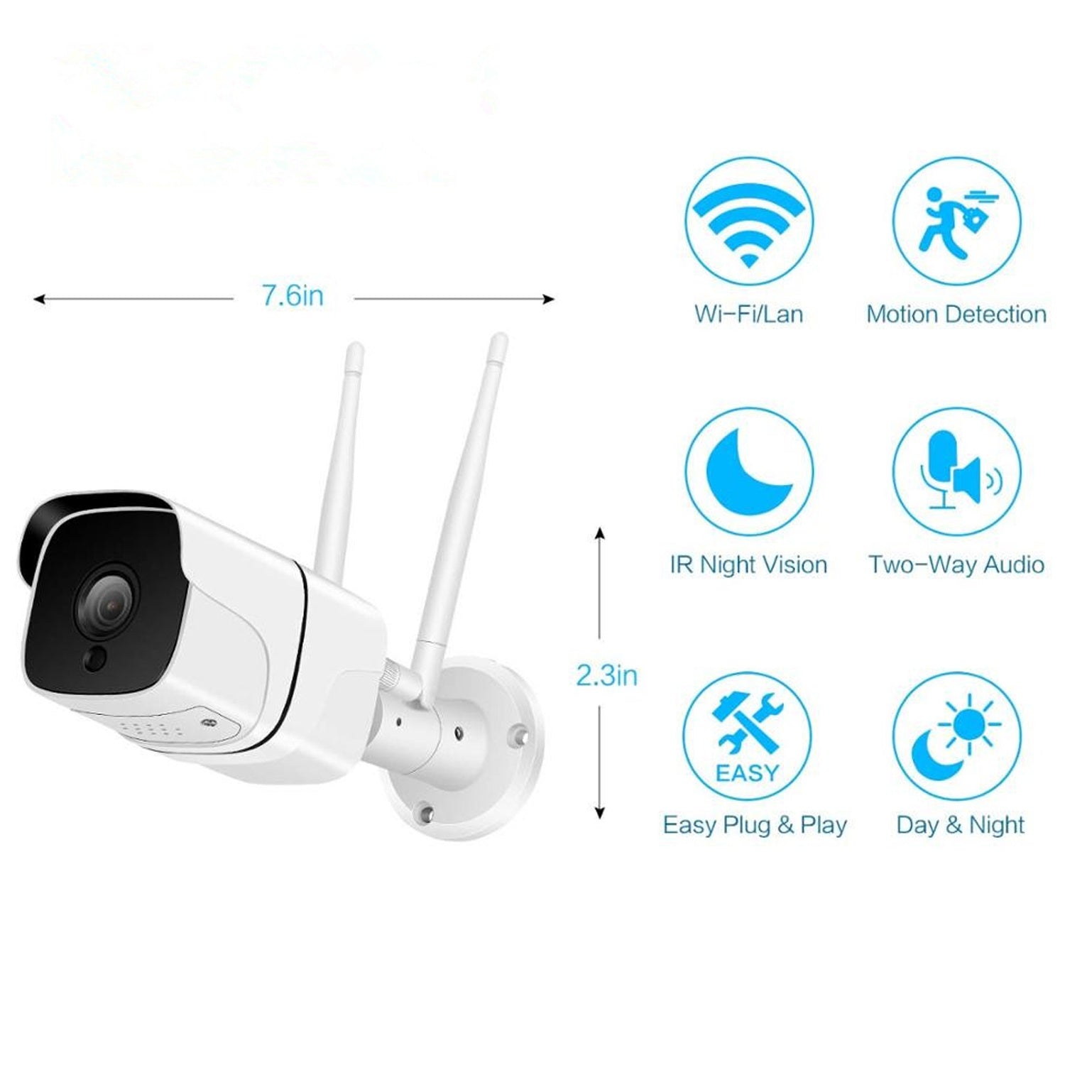 Outdoor smart Wi-Fi/IP camera TUYA compatible