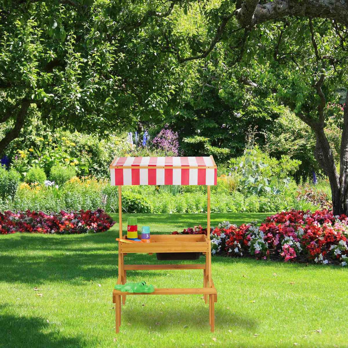 Outside Play Table with Sunshade