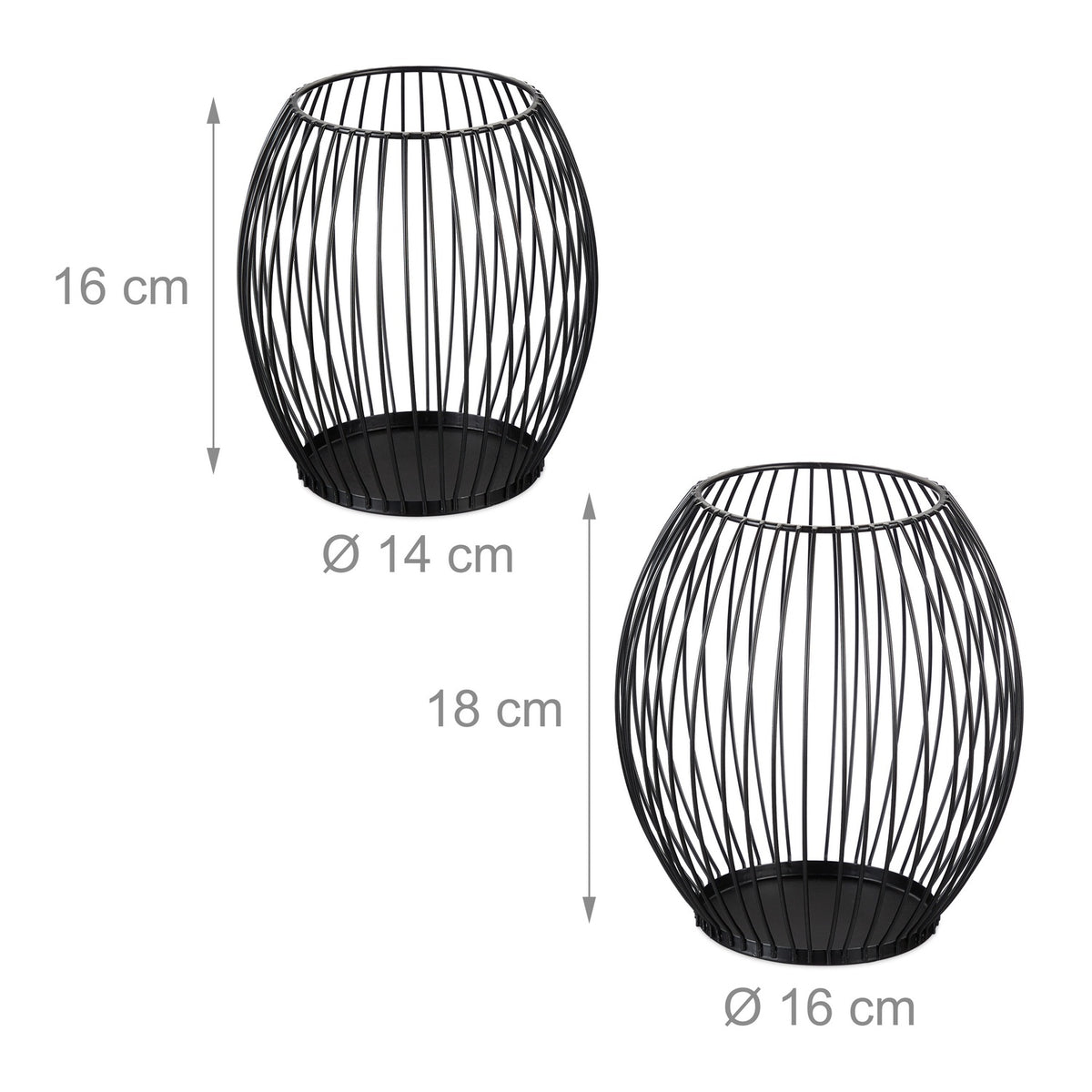 Oval candlestick, 2 pcs
