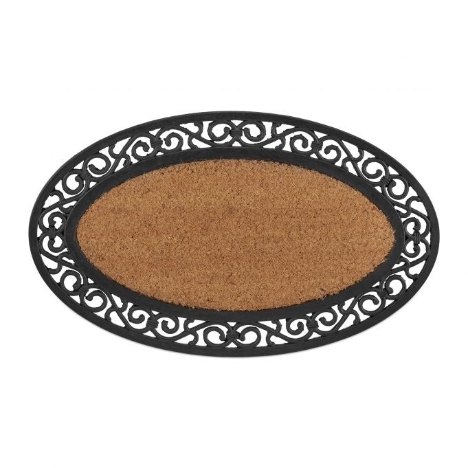Oval doormat rubber & coconut