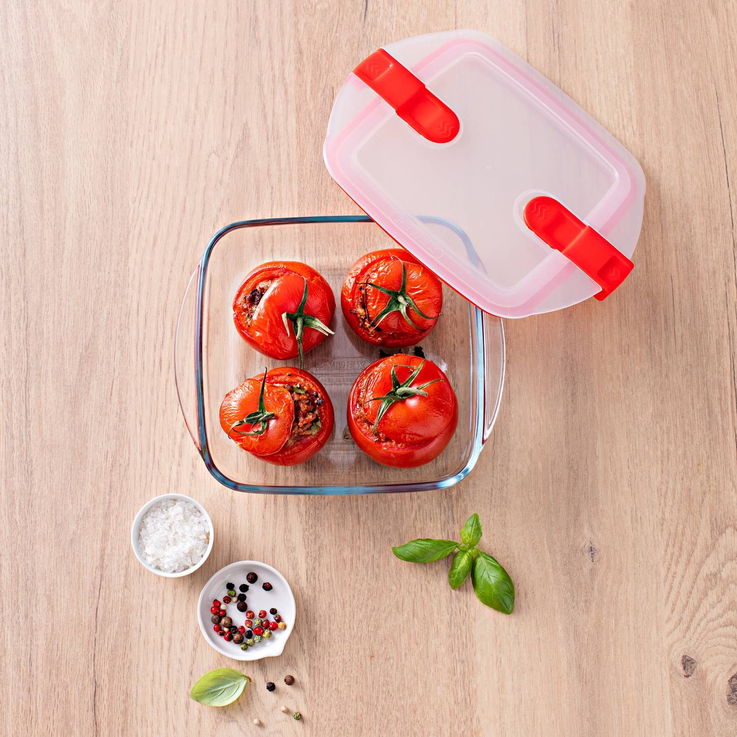 Oven dish with lid for microwave 20x17cm/1.0L