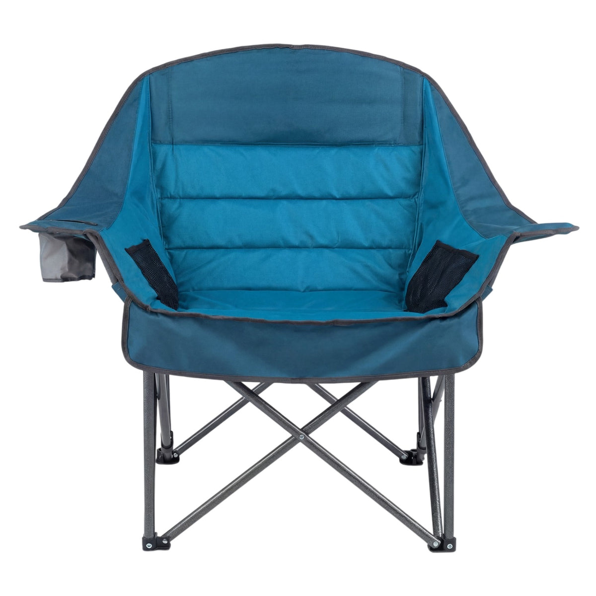 Oversized Camping Chair with Cup Holder – Blue, 500 lbs Capacity