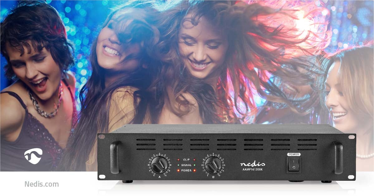 PA Amplifier | RMS output: 2x 100 W @ 8 Ohm / 2x 150 W @ 4 Ohm | 2 Channels | 2U | 19" rack mountable | Metal | Black