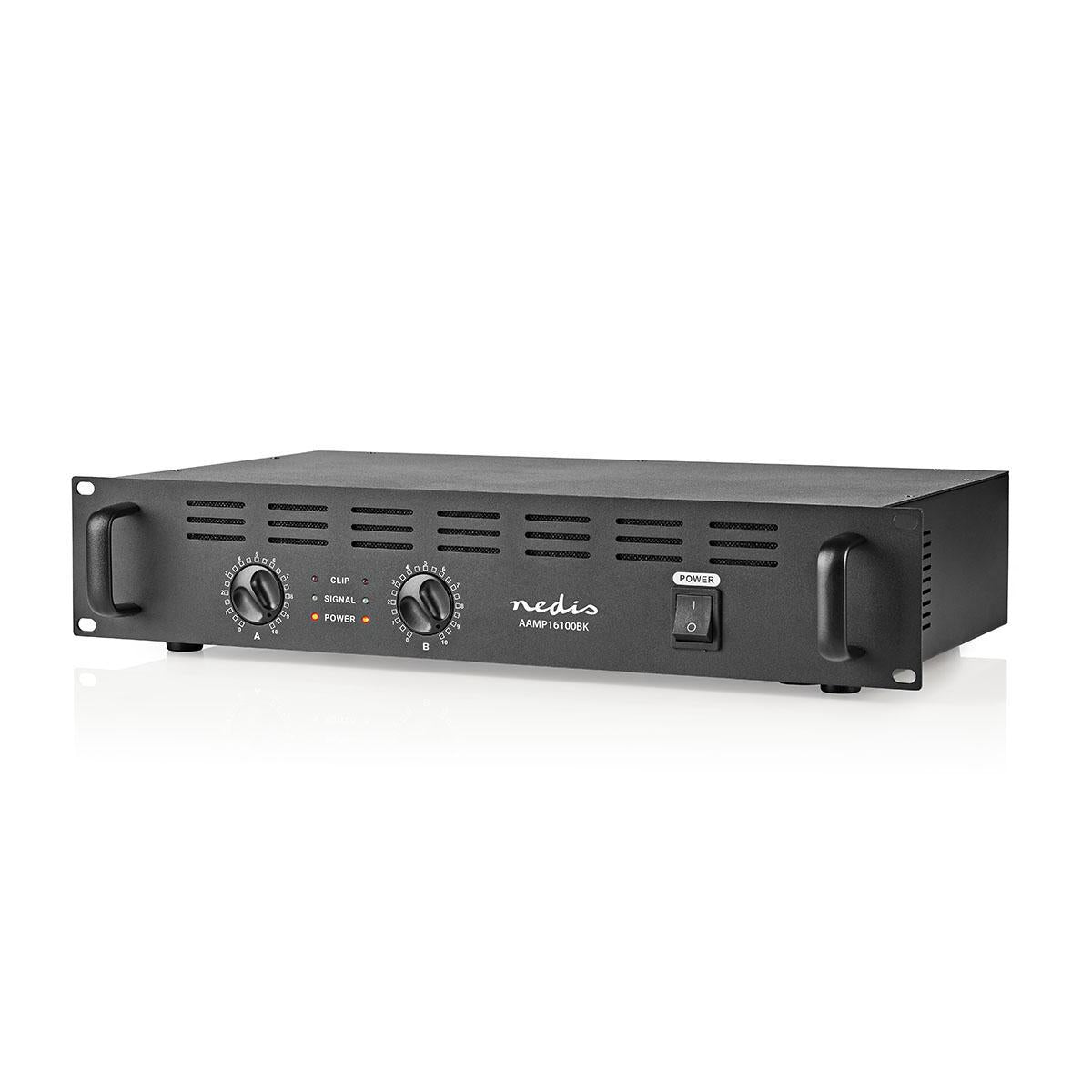 PA Amplifier | RMS output: 2x 40 W @ 8 Ohm / 2x 60 W @ 4 Ohm | 2 Channels | 19" rack mountable | Metal | Black
