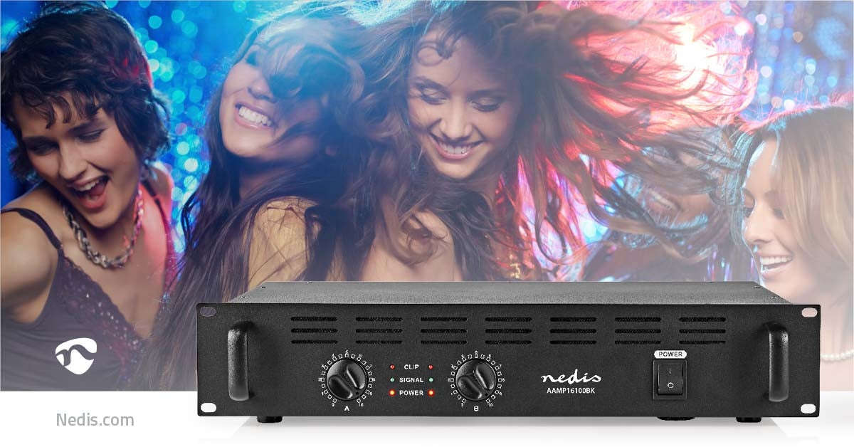 PA Amplifier | RMS output: 2x 40 W @ 8 Ohm / 2x 60 W @ 4 Ohm | 2 Channels | 19" rack mountable | Metal | Black