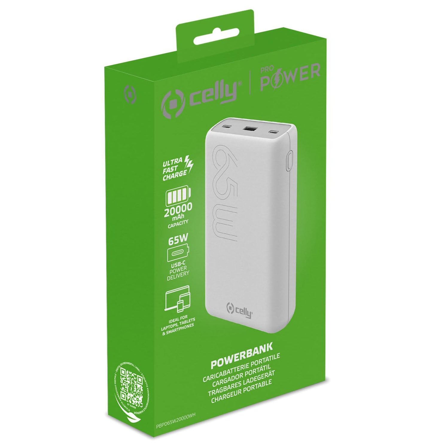 PBPD65W20000 PowerBank PD 65W 20,000 mAh White