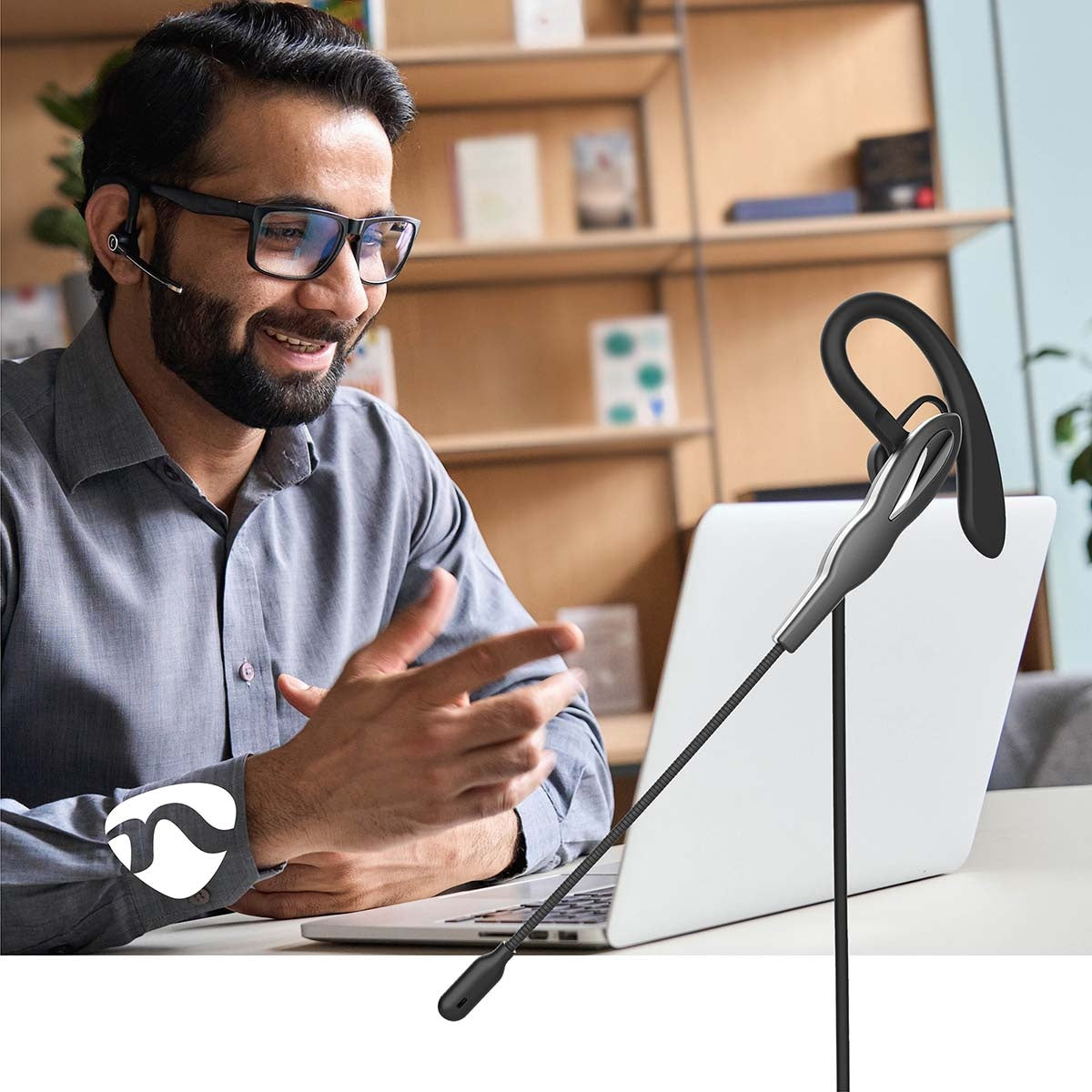 PC Headset | In-Ear | Mono | USB Type-A / USB Type-C™ | Fold-Away Microphone | Black / Grey