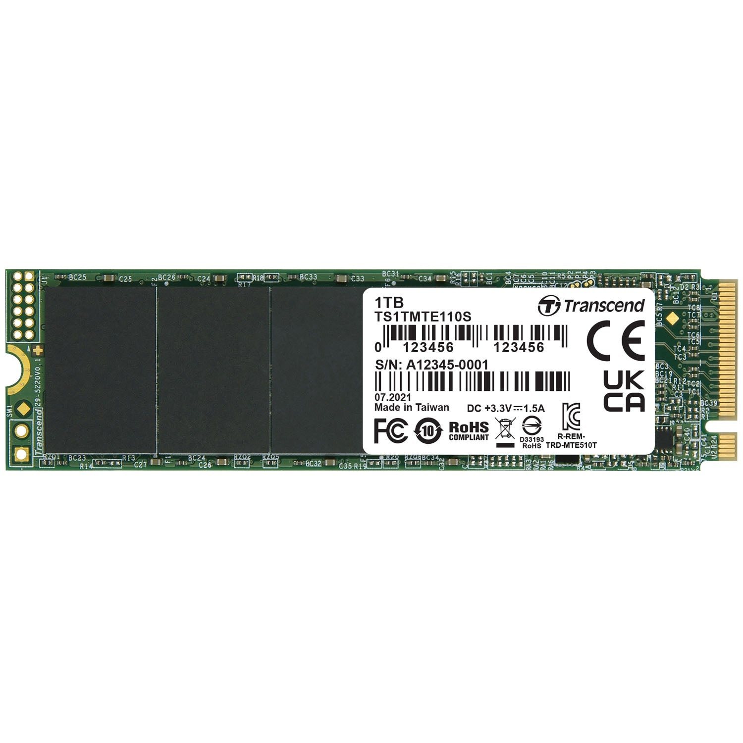 PCIe M.2 SSD Gen3 x4 NVMe 1TB (R1700/W1400)