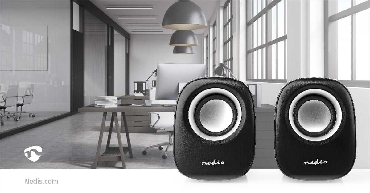 PC Speakers | 2.0 | 12 W| 3.5 mm Male | USB Power | Volume control