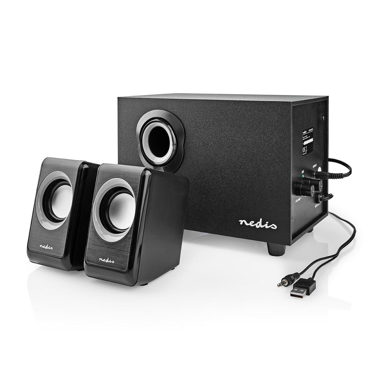 PC Speakers | 2.1 | 33 W| 3.5 mm Male | USB Power | Volume control