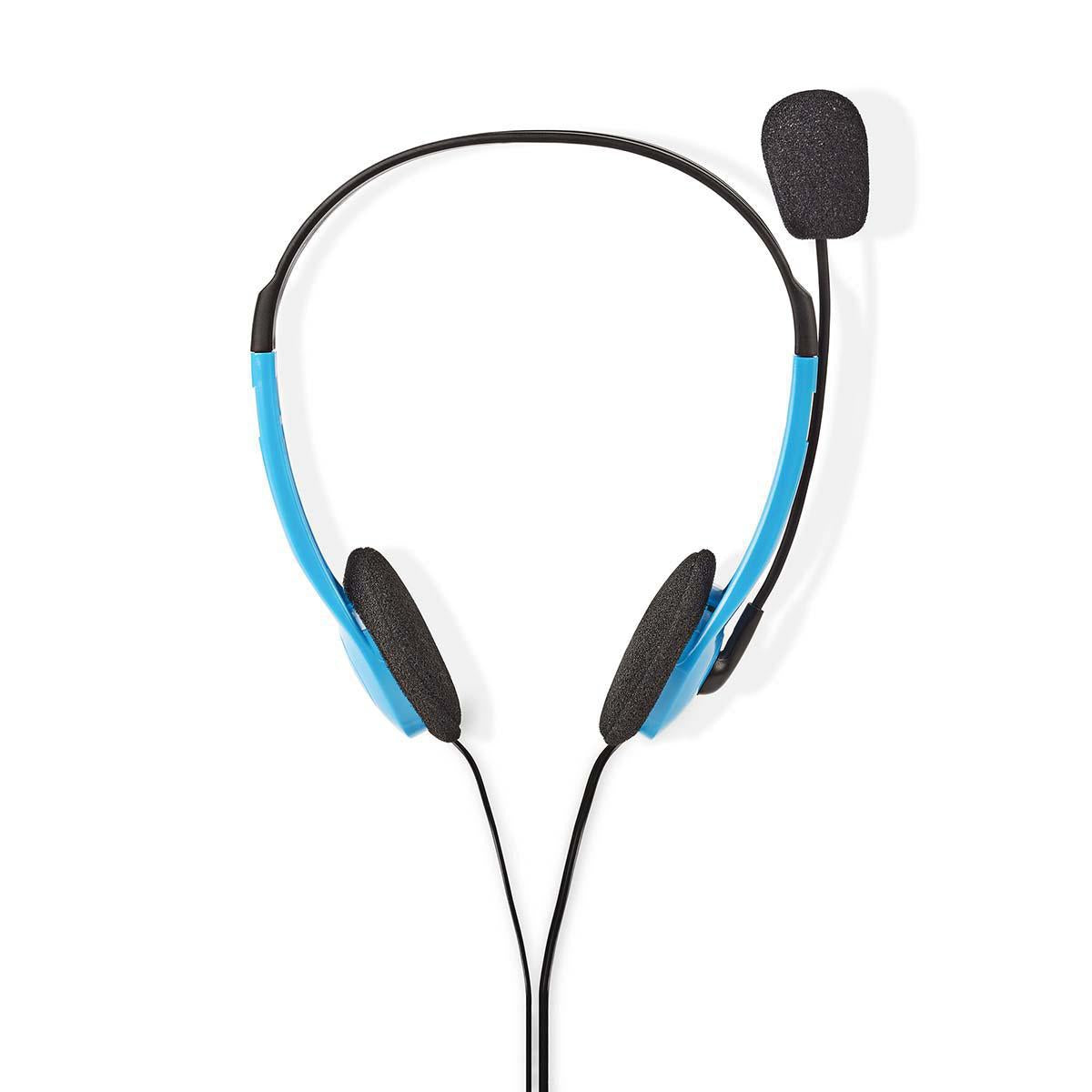 PC headset | On-Ear | Stereo | 2x 3.5mm | Foldable Microphone | Blue