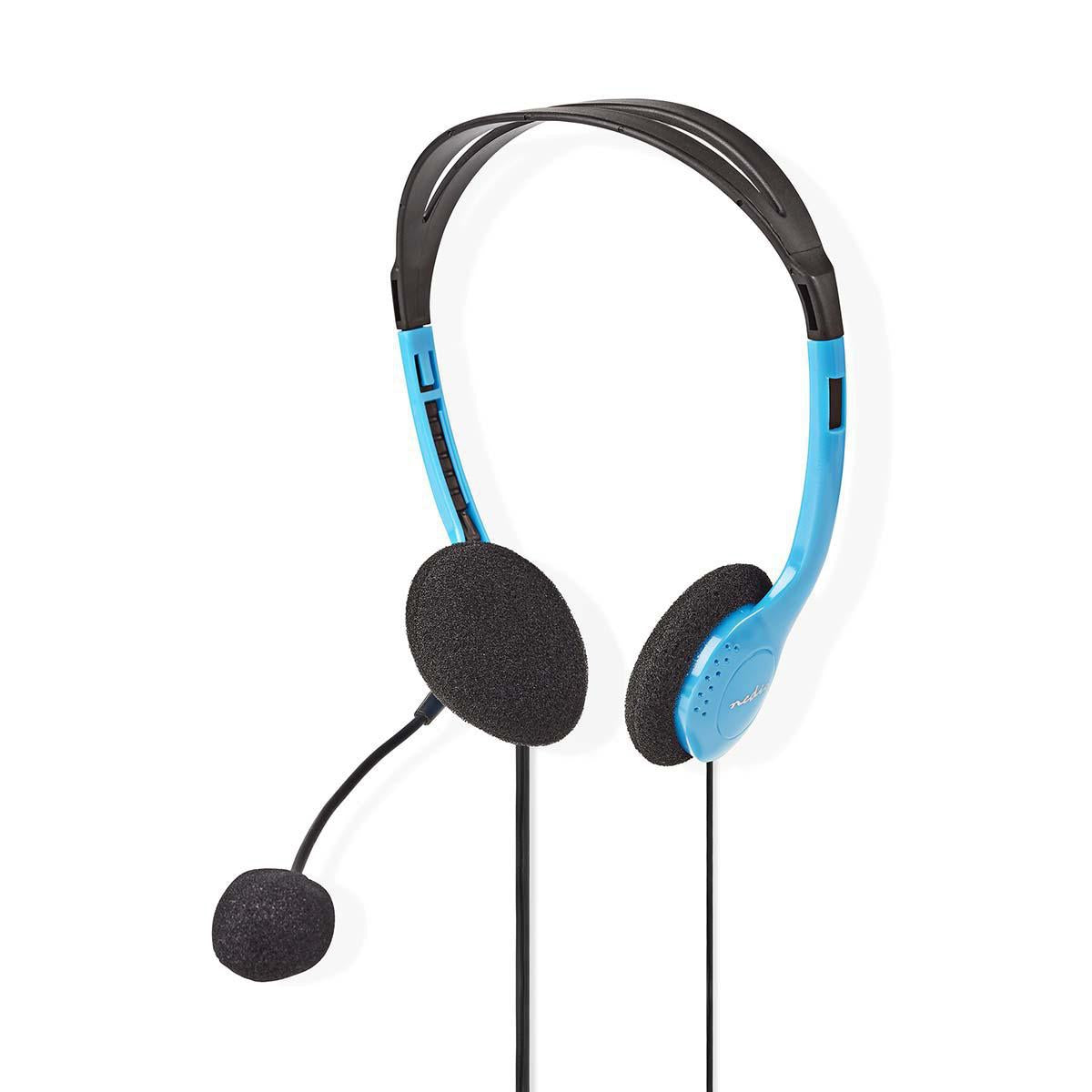 PC headset | On-Ear | Stereo | 2x 3.5mm | Foldable Microphone | Blue