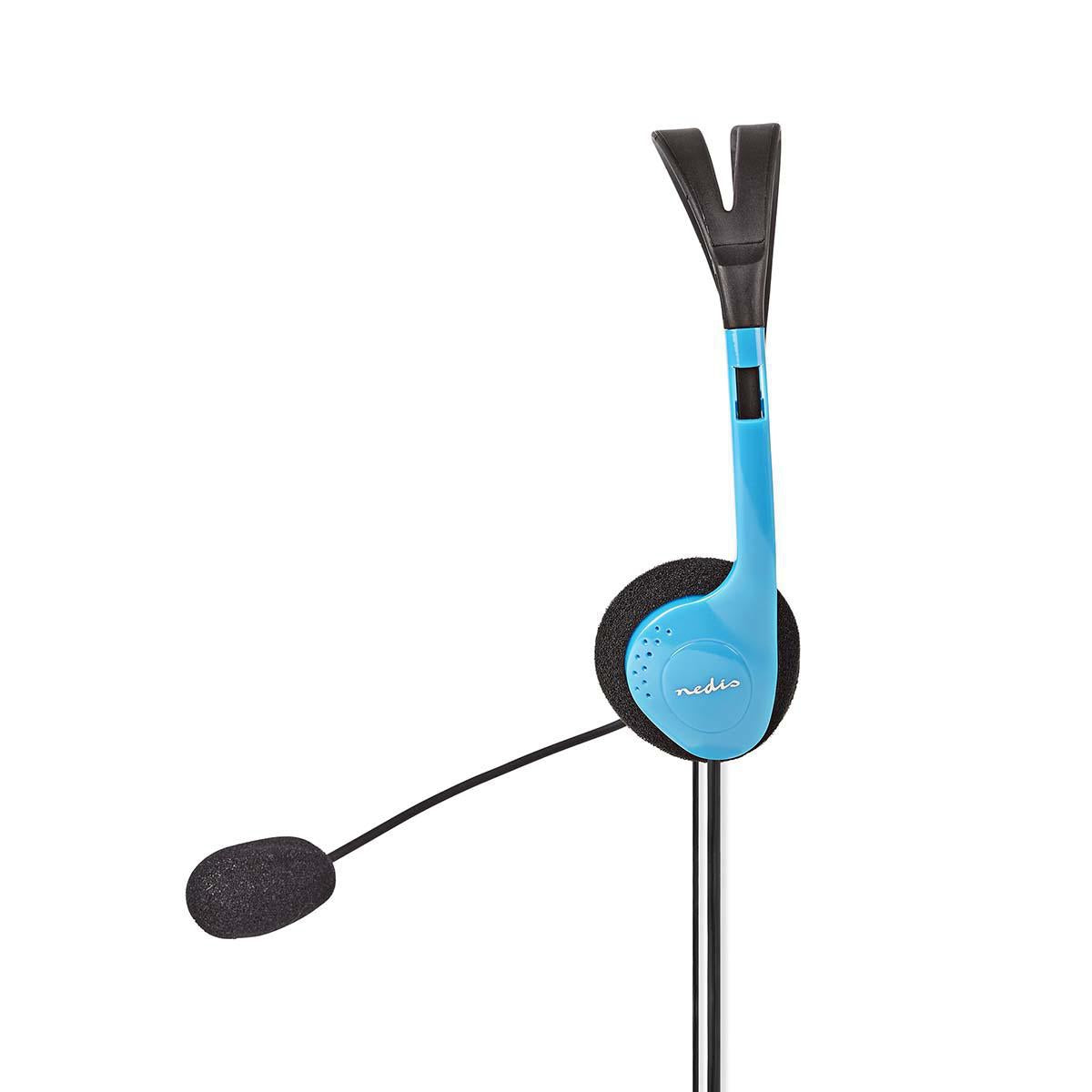 PC headset | On-Ear | Stereo | 2x 3.5mm | Foldable Microphone | Blue
