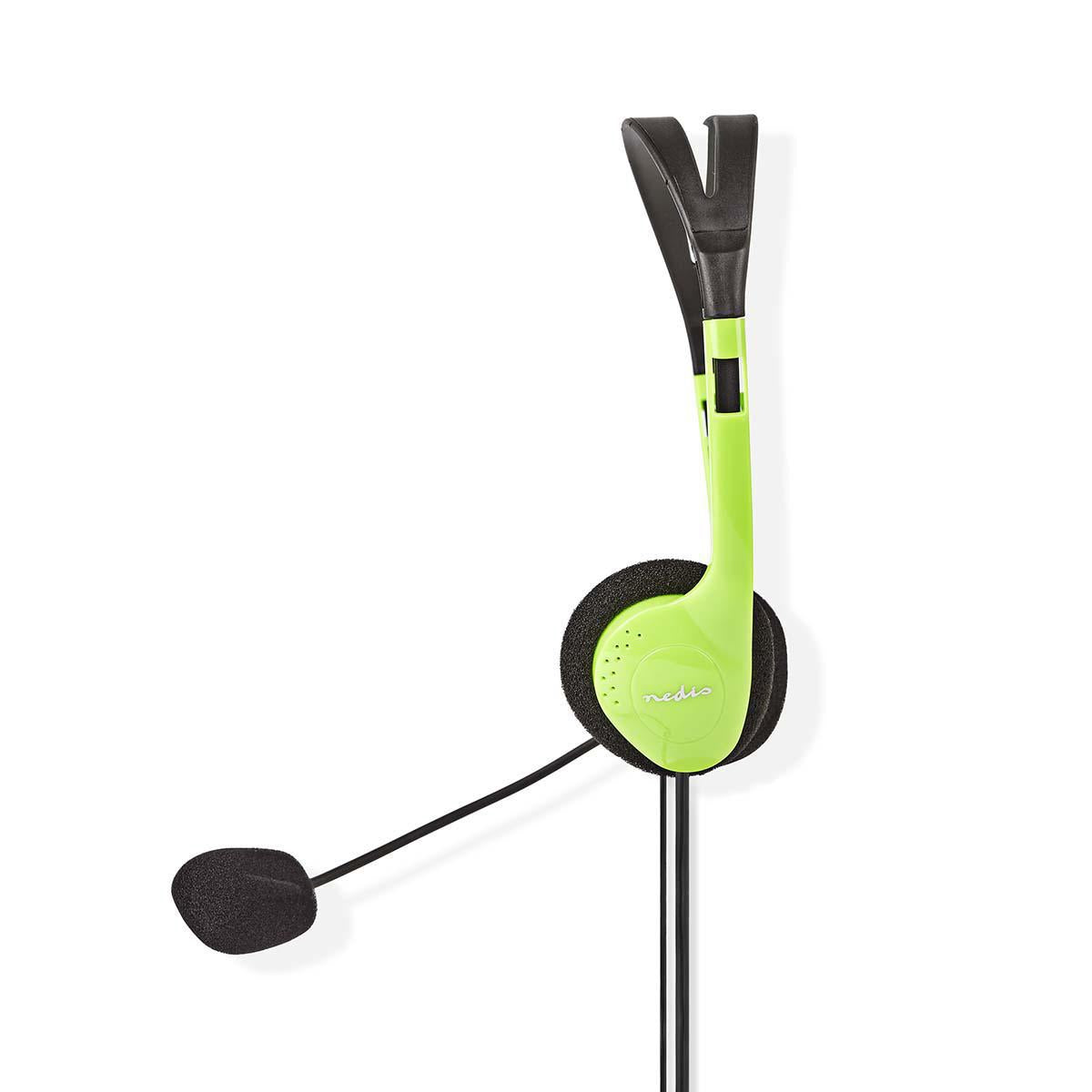 PC headset | On-Ear | Stereo | 2x 3.5mm | Foldable Microphone | Green