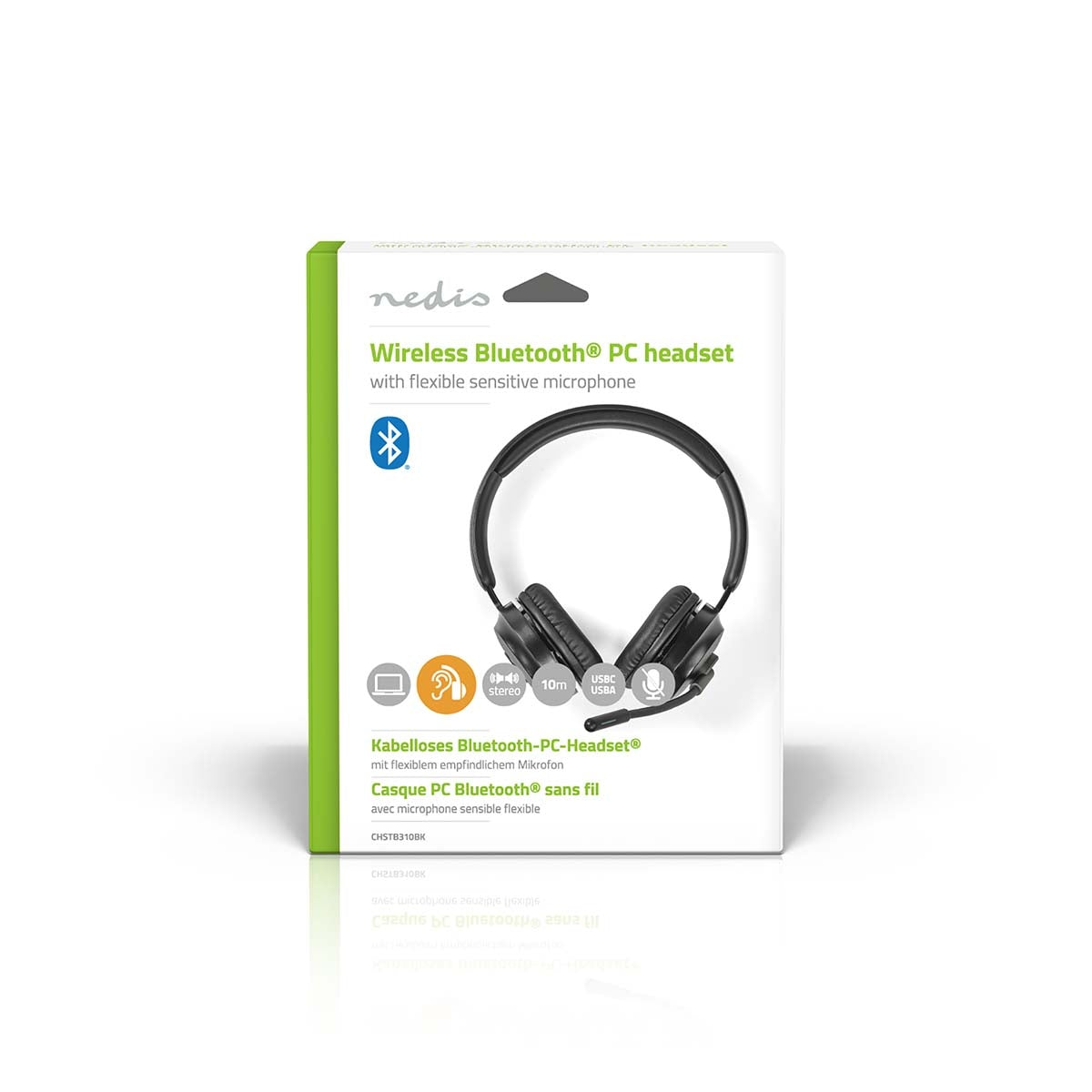 PC headset | On-Ear | Stereo | Bluetooth | Foldable Microphone | Black