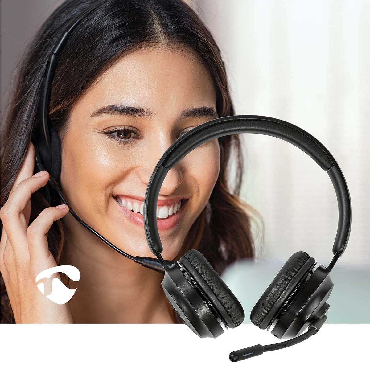 PC headset | On-Ear | Stereo | Bluetooth | Foldable Microphone | Black