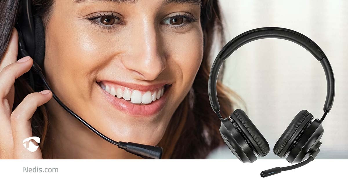 PC headset | On-Ear | Stereo | Bluetooth | Foldable Microphone | Black