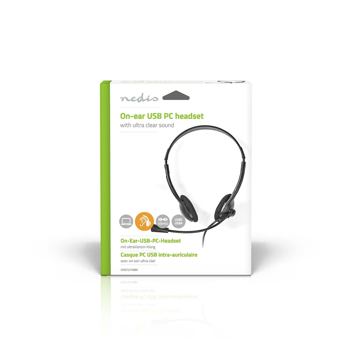 PC headset | On-Ear | Stereo | USB Type-A / USB Type-C™ | Foldable Microphone | Black