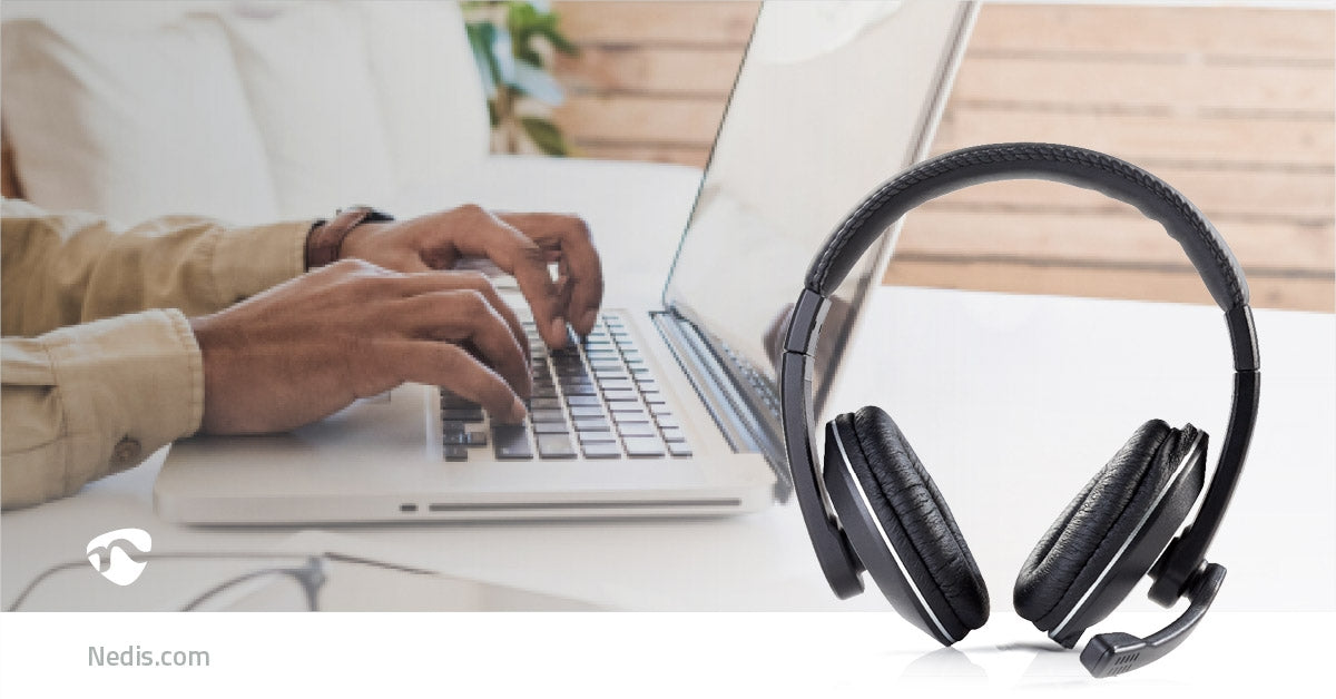 PC headset | Over-Ear | Stereo | 2x 3.5mm | Foldable Microphone | Black