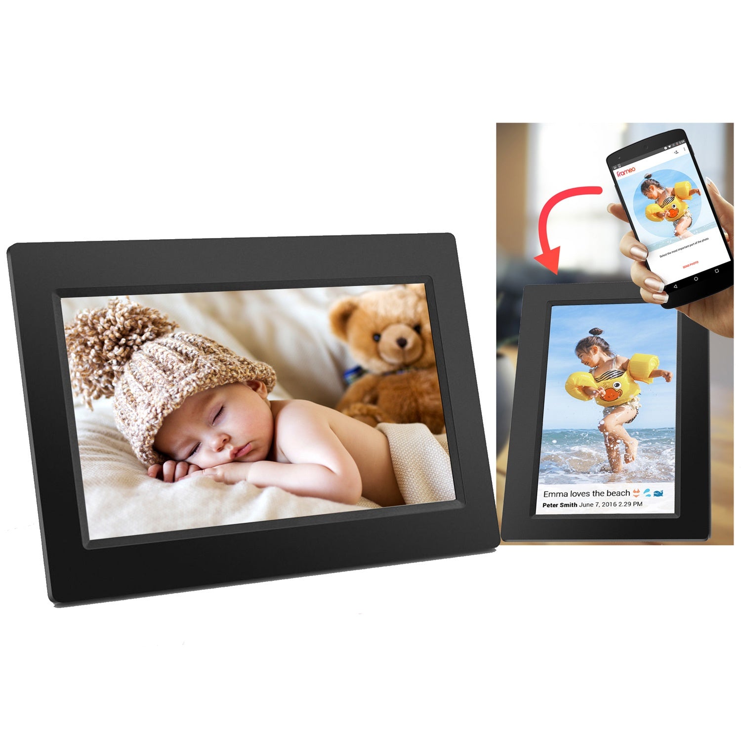 PFF-1015B 10.1" Smart photo frame with FRAMEO software Black