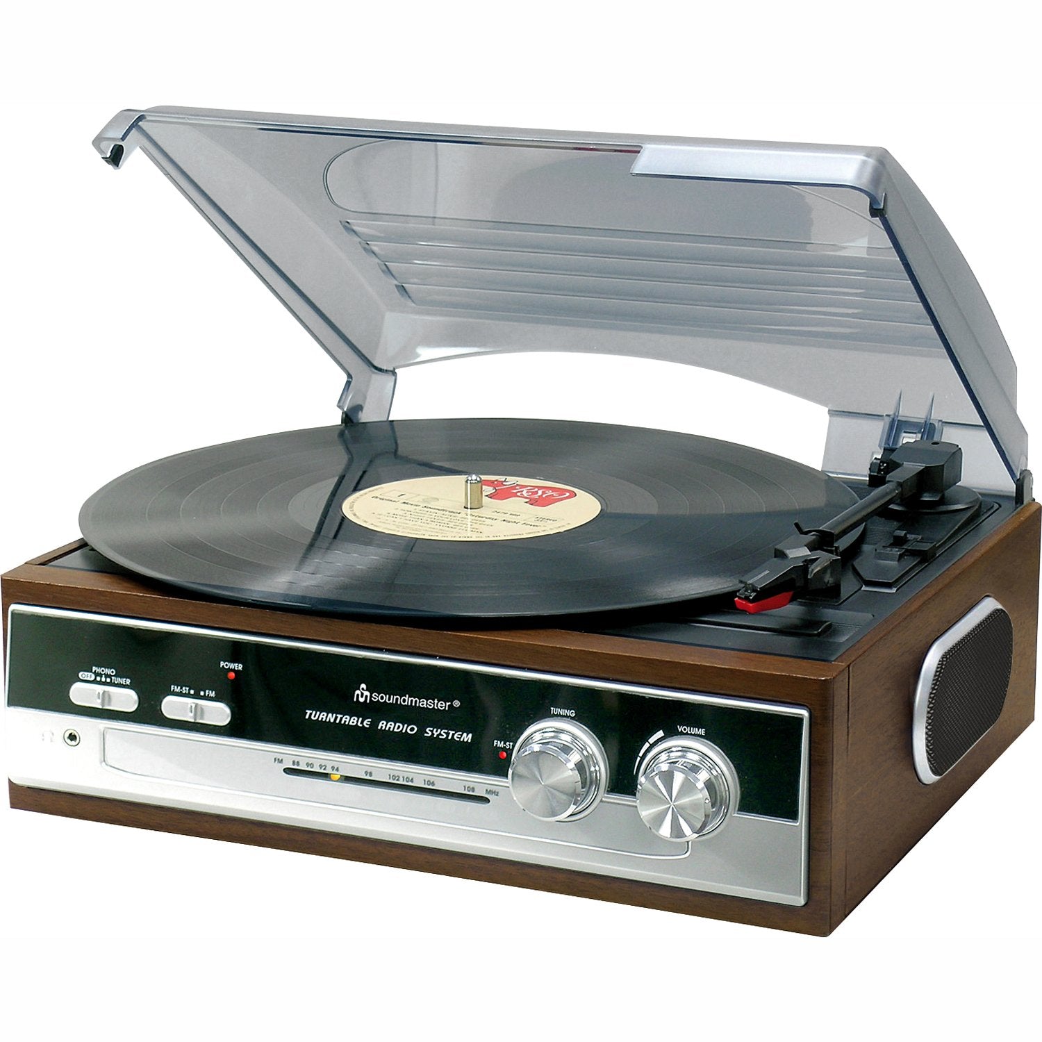 PL186H Turntable with radio and built-in speakers.