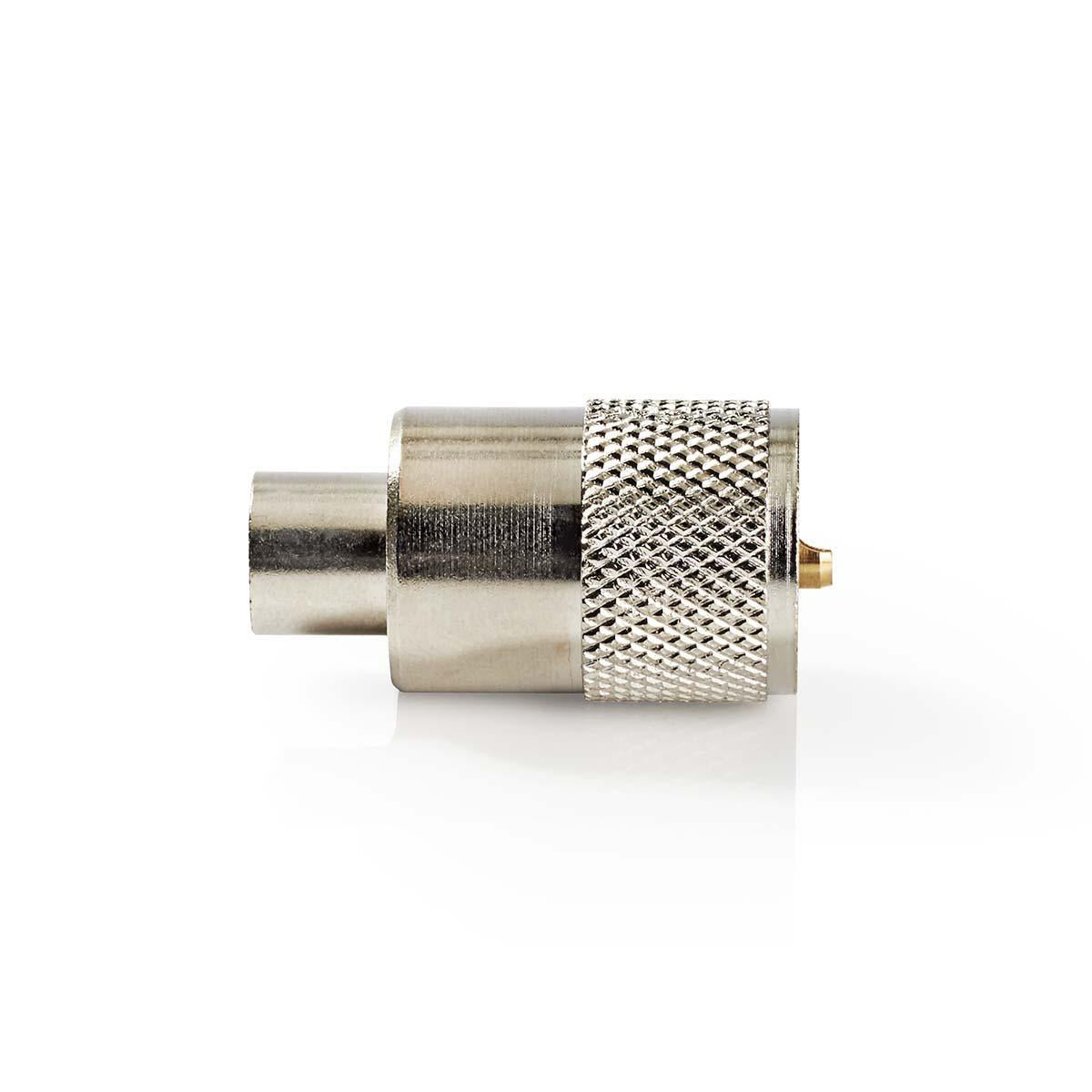 PL259 Contact | Straight | Male | Nickel Plated | 75 Ohm | Solder | Cable input diameter: 6.0 mm | Metal | Silver | 25 pcs. | Envelope