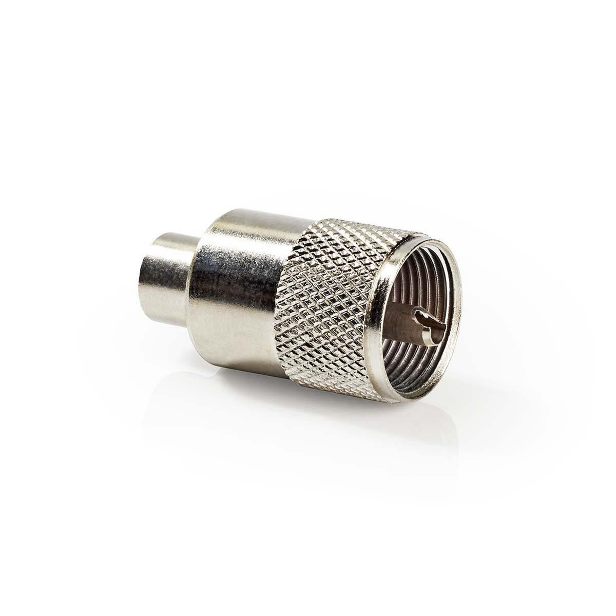 PL259 Contact | Straight | Male | Nickel Plated | 75 Ohm | Solder | Cable input diameter: 7.0 mm | Metal | Silver | 25 pcs. | Envelope