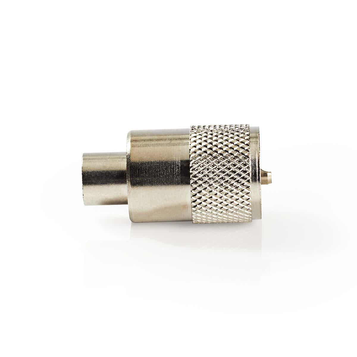 PL259 Contact | Straight | Male | Nickel Plated | 75 Ohm | Solder | Cable input diameter: 7.0 mm | Metal | Silver | 25 pcs. | Envelope